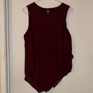 Asymmetric Burgundy Tank